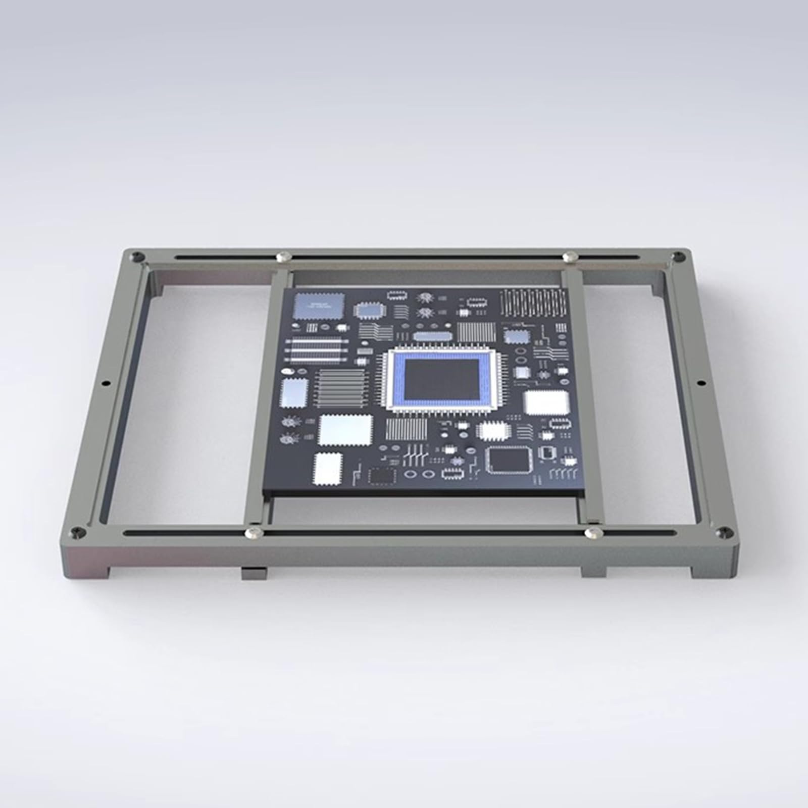 Universelle Leiterplatten-Lötvorrichtung, Verstellbarer Leiterplattenträger Aus Aluminiumlegierung, Innendurchmesser 205 X 160 X 15 Mm, Für SMT/DIP-Lötmontage