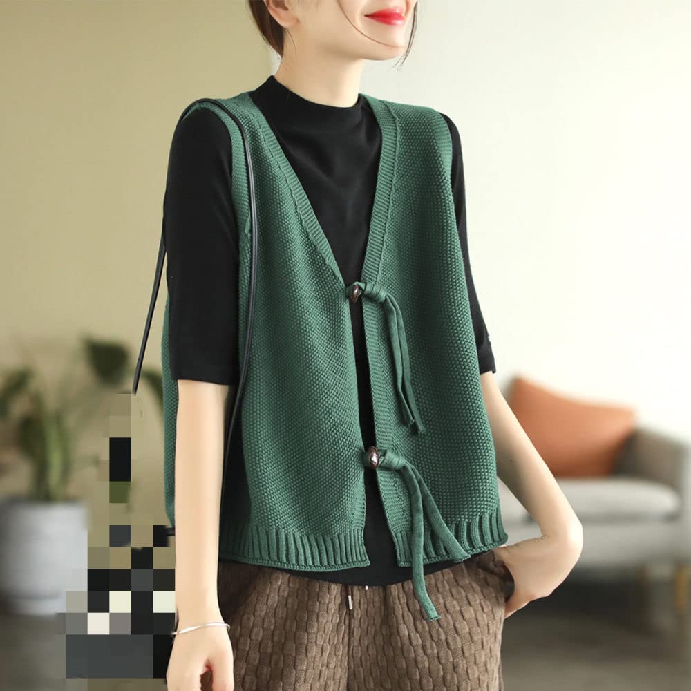 ORDOBO Gilet tricoté pour femme - Gilet en tricot décontracté pour