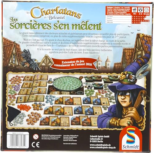 Schmidt Spiele 88231 Charlatans Expansion - Witches Meddle, Strategy Game, Multicolored, 29,5 x 29,5 x 5,5 - Image 2
