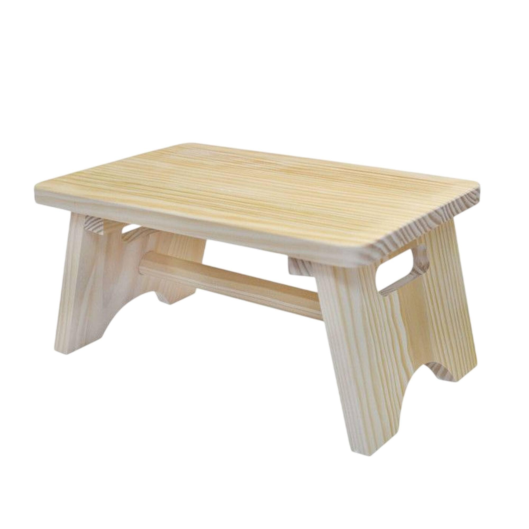 WELL HOME MOBILIARIO & DECORACIÓN Multifunction stool 'Ara' removable without varnish, Pine Wood, 30 x 20 x 15 cm