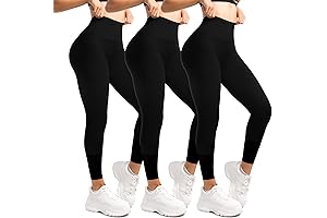 3 Pack Comfortable High Waisted No See Through Leggings for Women Workout Running Yoga Pants