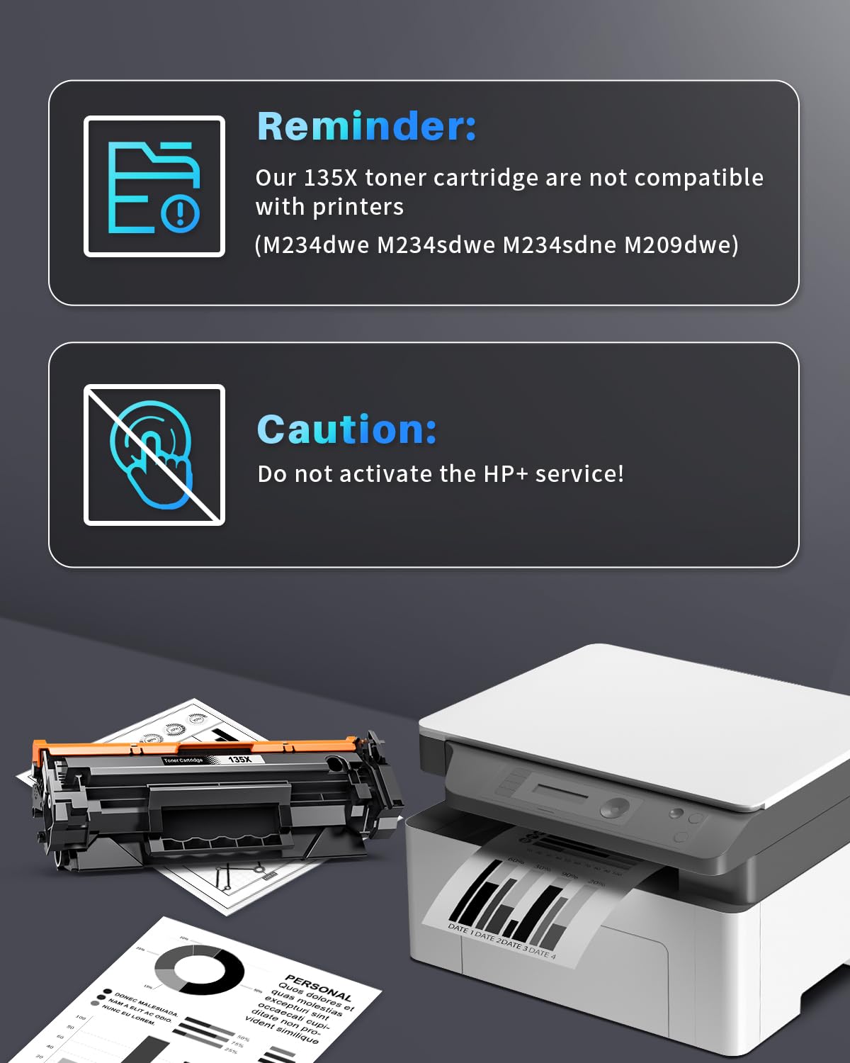INK4U Toner 135X compatibile con HP 135X W1350X per Stampanti HP LaserJet M209dw M234dw M234sdn M234sdw (Con chip, 1 Nero)