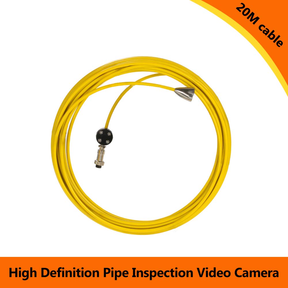Lixada Cable de Fibra de Vidrio de reemplazo de 20M / 30M / 50M Cable de Repuesto para cámara de inspección de tuberías