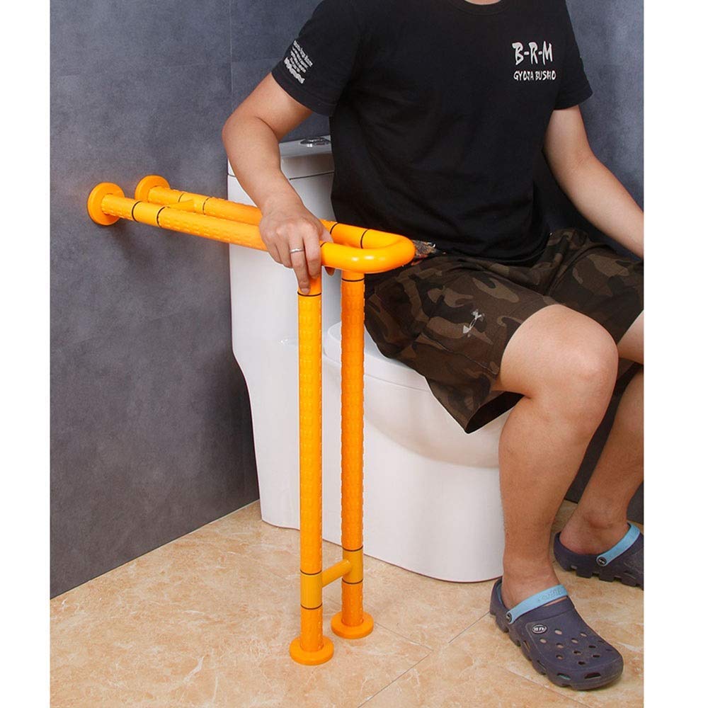 Marco de aseo asideros de aseo Barras de apoyo for inodoro con patas, soporte de pasamanos montado en la pared, barras de apoyo independientes for personas mayores, barra de seguridad for baño de acer