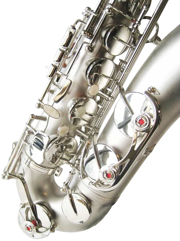 Original SYMPHONIE WESTERWALD Design Tenorsaxophon Tenor Saxophon, Matt Nickel, inkl. Luxus-Hartschalenkoffer und Zubehör, Neu