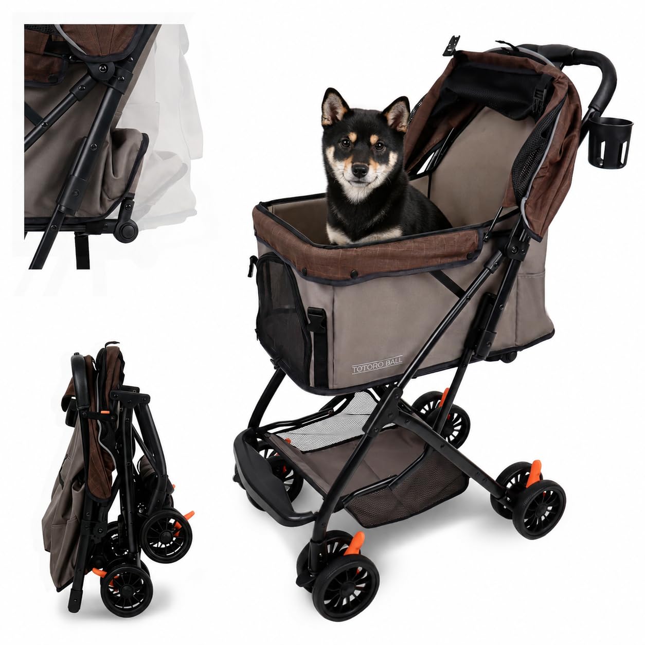 Amazon.co.jp: 【キャリー長さ55cm・軽さ5.8kg】ペットカート 小型犬