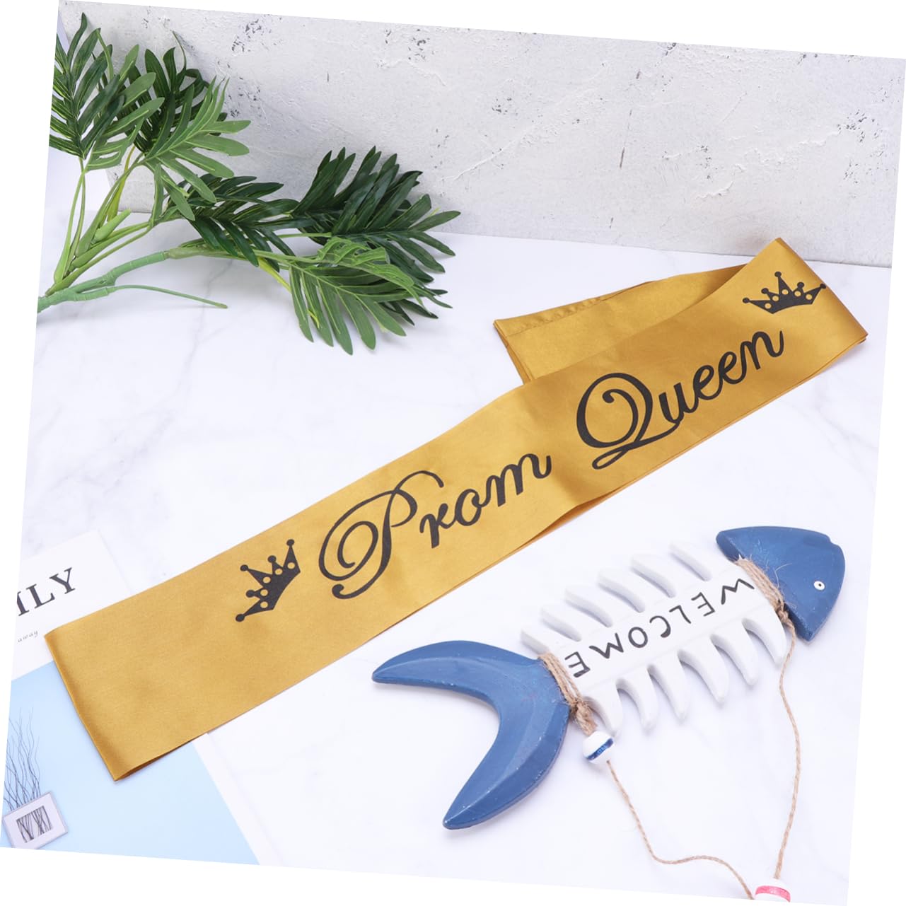 świąteczna świecąca girlanda, 4 sztuki szarfy Grad Ribbon Prom King i królowej balu(Goldenx2pcs,Mediumx3pcs)