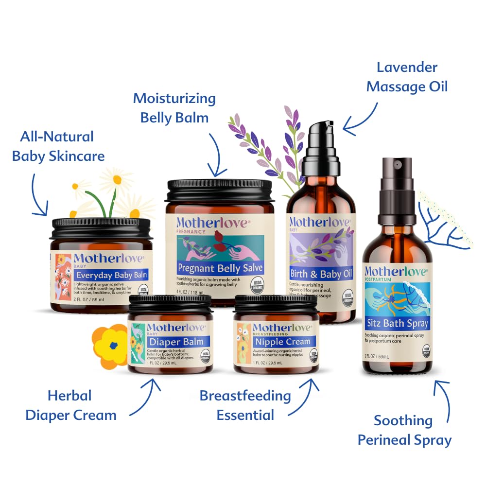 Motherlove Bump to Baby Gift Box Organic Herbal Mom & Baby Care