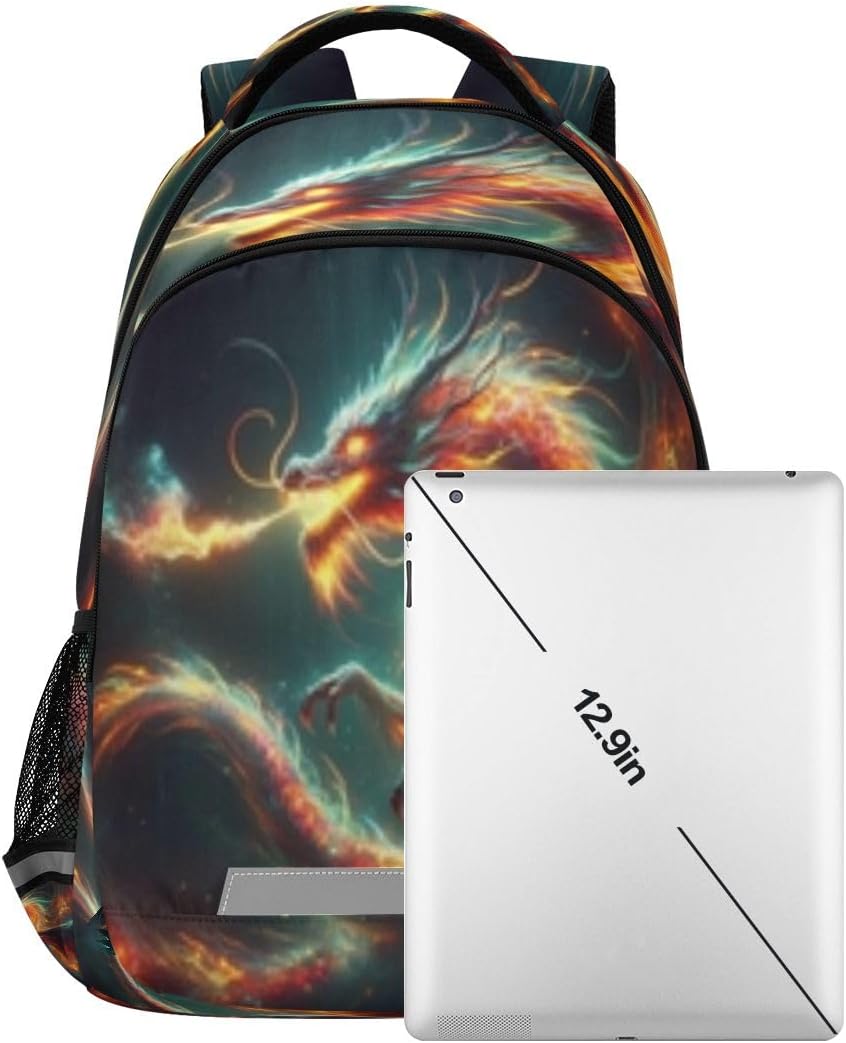 Bolaz Fire Dragon Abstract Backpacks for Kids School Bag Student Backpack Bookbag For Boys Girls Casual Bag - Image 7