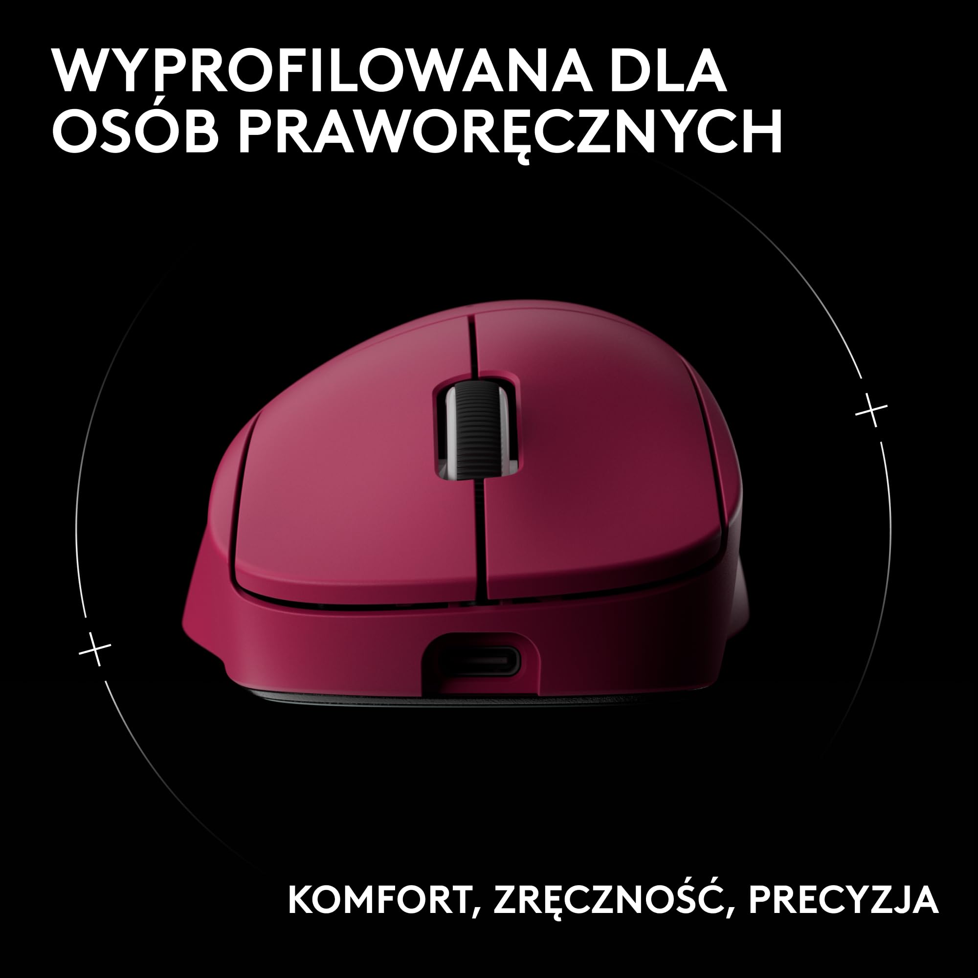 Bezprzewodowa mysz do gier Logitech G PRO X SUPERLIGHT 2 DEX LIGHTSPEED, lekka mysz klasy profesjonalnej o wadze 60 g, z 5 programowalnymi przyciskami, ładowaniem przez USB-C