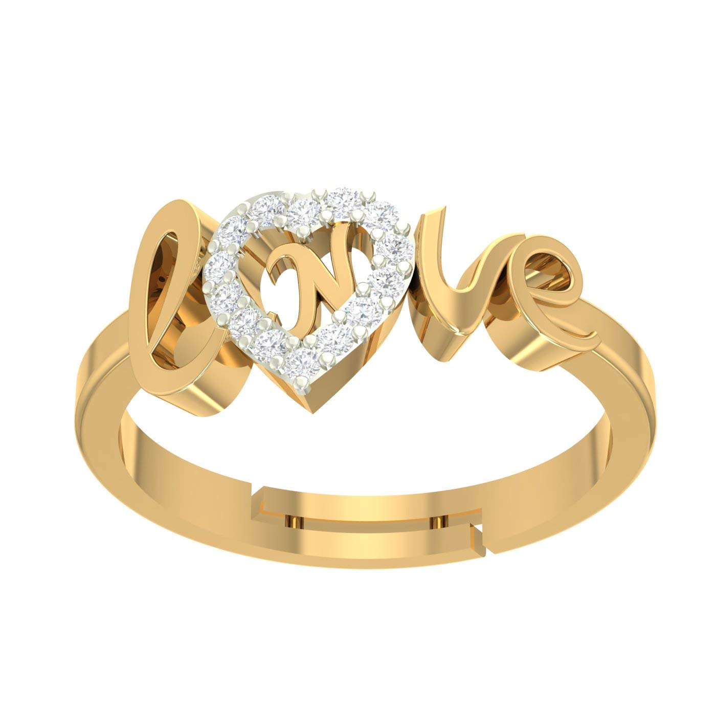 Kanak Jewels Love Collection letter N American Diamond Adjustable Valentine Heart Gold Initial for Women Girls Girlfriend Men Boys Couples Lovers Design Gold plated Ring (B08RP1Z4G1) Amazon Price History, Amazon Price Tracker