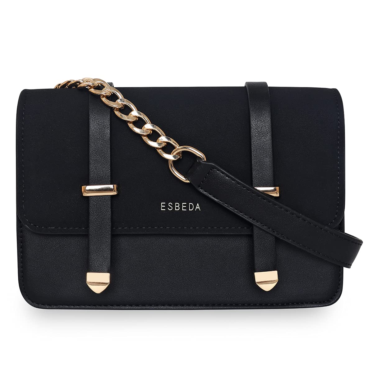 ESBEDA Black Color Solid Pattern Crossbody Box Sling Bag For Women (B09FP7983N) Amazon Price History, Amazon Price Tracker