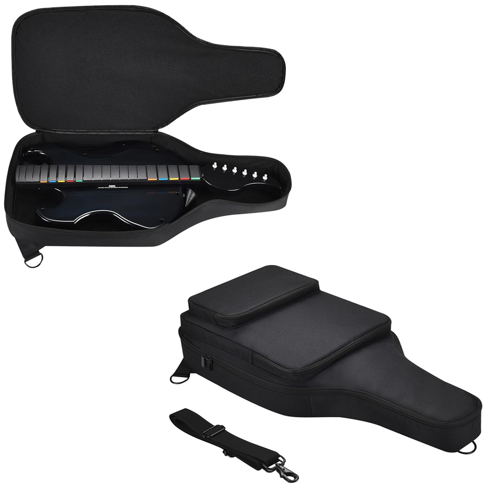 Housse Transport pour PDP Gaming RIFFMASTER Wireless Foldable Guitar Controller,Sacoche Portable Étui Voyage Sac à bandoulière Dos pour PDP RIFFMASTER PS5/PS4/Xbox Wireless Guitar Controller