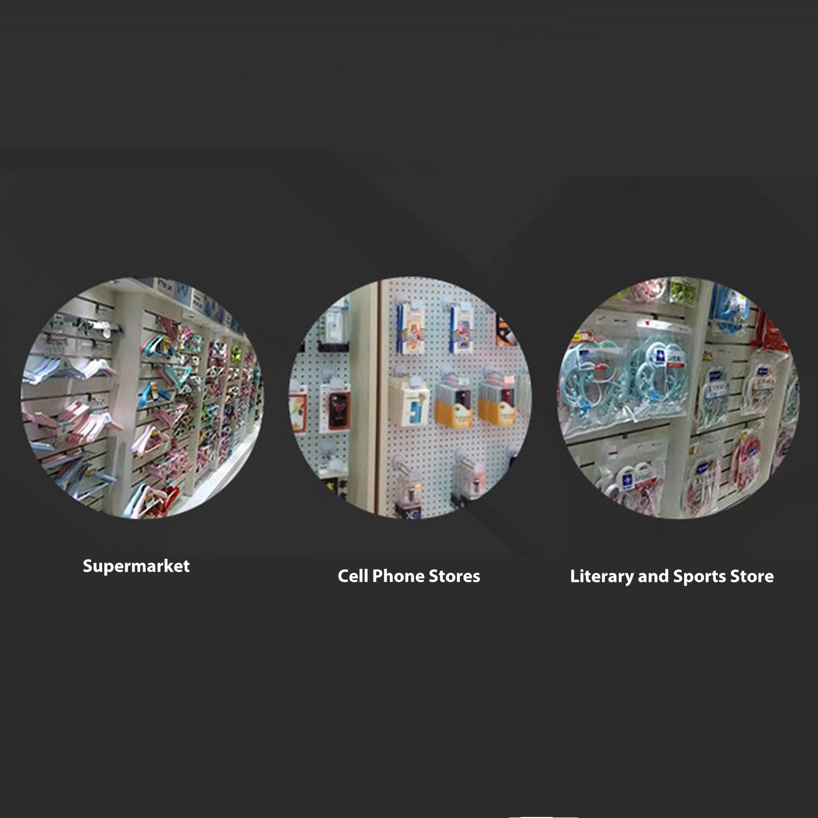 50 Pezzi Ganci per Pannelli Doghe, 20 cm Ganci per Appendere a Parete a Doghe per Centro Commerciale Domestico, Ganci per Display a Griglia per Pannelli Forati