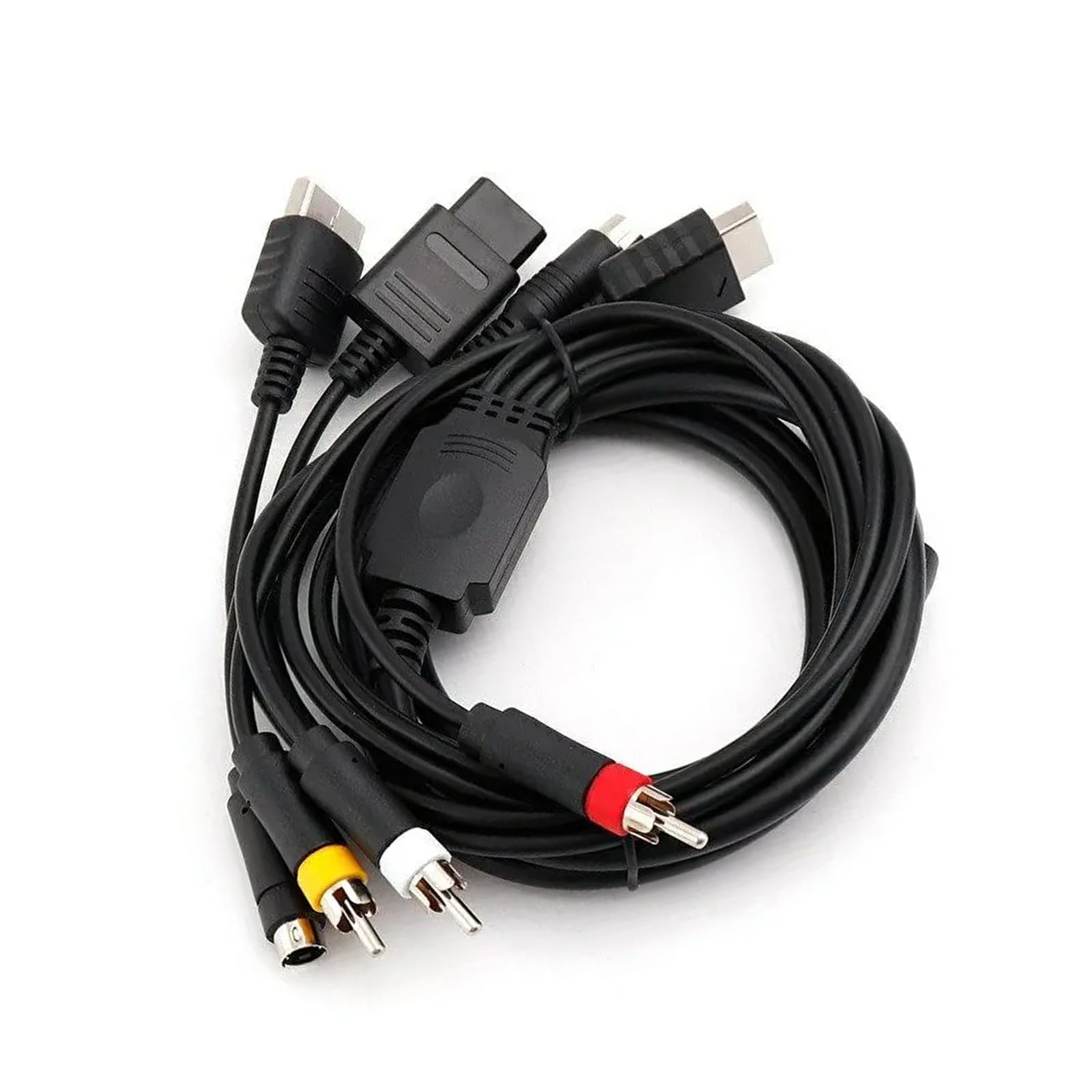 Câble vidéo S multi-en 1 N64 DC128 - Transfert stable pour console de jeu rétro - 1,80 m de long - Cordon AV multi-plateforme