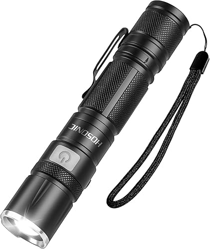 Miniatura 11 de Linternas de alto lúmenes recargables, linterna LED súper brillante, linternas con pantalla digital LCD, 6 modos, luz de flash alimentada por