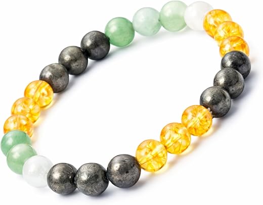 Astro Sutraa Money Maker Bracelet | Citrine, Pyrite & Green Aventurine | Mantra Energised & Preactivated | Wealth Attracti...
