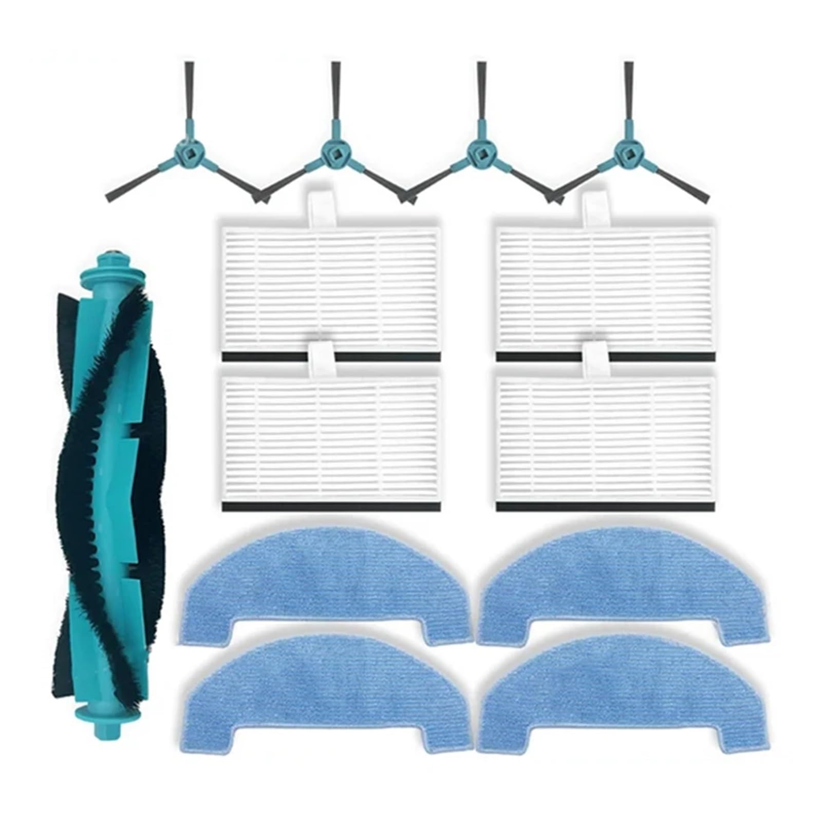 Compatible With Proscenic Q8 / Q8max, Mova E10, Ultenic D10, Ultenic T10 Lite Vacuum Parts Main Side Brush Hepa Filter Mop Cloth