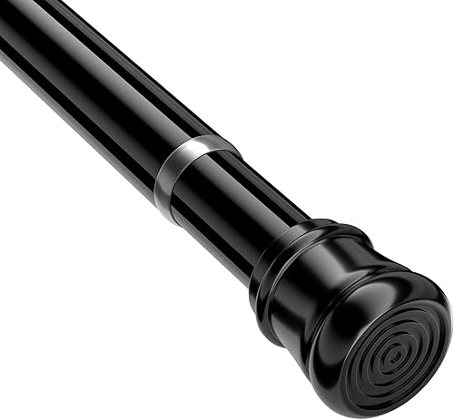 Barra de cortina de tensión para ventanas de 28 a 48 pulgadas, barras de tensión de resorte, barras de cortina negras, barra de resorte ajustable, disponible en Yaxa Peru