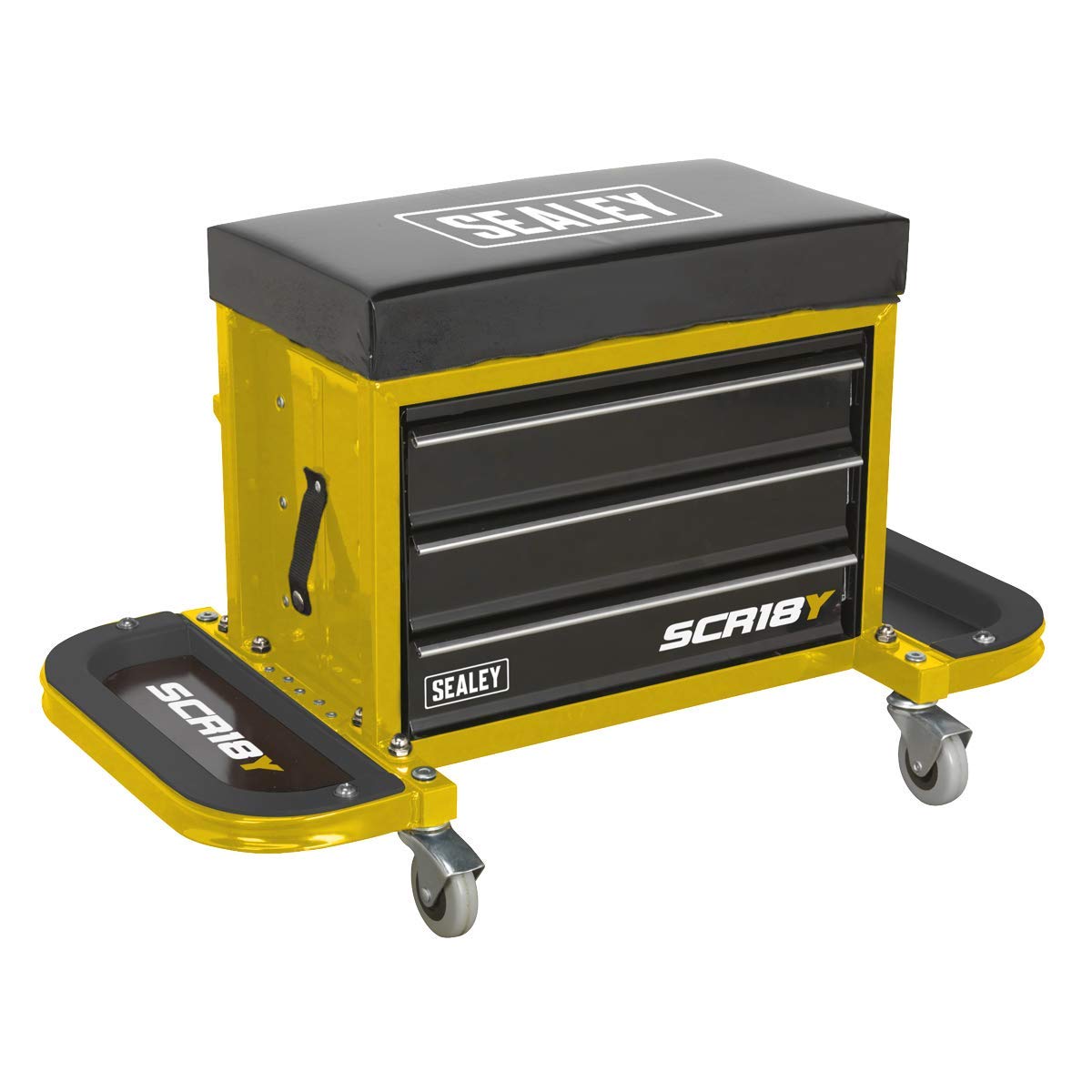 Sealey Mechanics Rolling Tool Box Seat Yellow 670mm