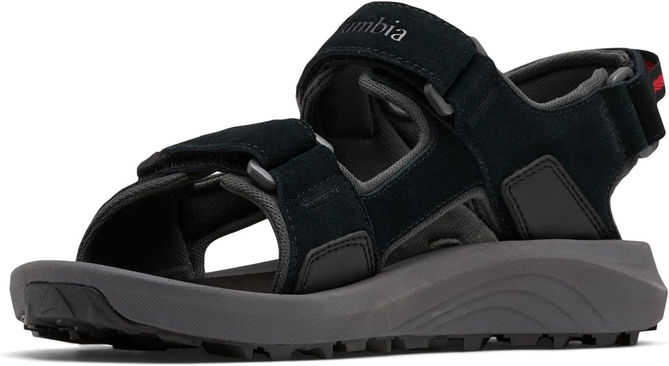Columbia Men's Trailstorm Hiker 3 Strap Sport Sandal, Black/Dark Grey, 11