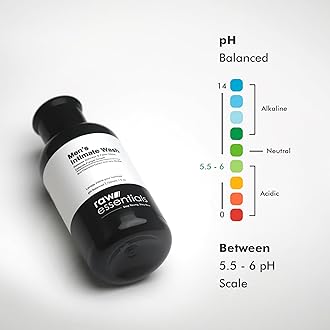 SDKWDH Raw Essentials Intimate Wash for Men 150 ml, Relieves Itchiness & Odour, Prevents Fungal Growth, Brightens Groin Area, pH Balanced, Sulphate Free, Paraben Free