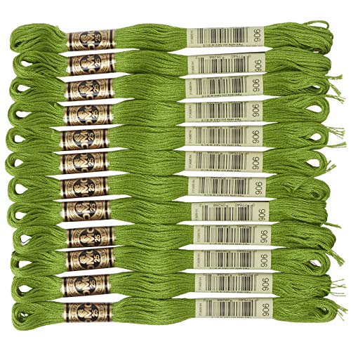 Image of DMC 6-Strand Embroidery Cotton Floss, Medium Parrot Green