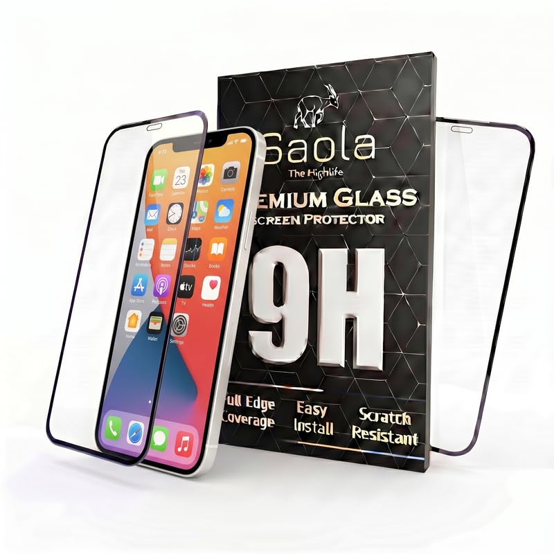 Image of Saola HD+ Oleophobic Tempered Glass For Apple Iphone 12 pro (Pack Of 2) with Hassle-less Installation Kit. Full screen Coverage. 6.1 inch