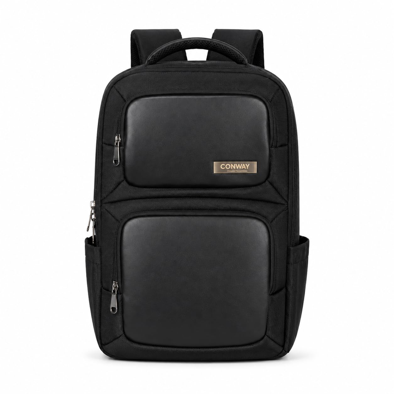 CONWAY AERIS Laptop Backpack for Men | 15.6 Inch Water Resistant Travel Backpack | Office Business Laptop Bag with Premium Metal Zippers & Trolley Strap-picture-5