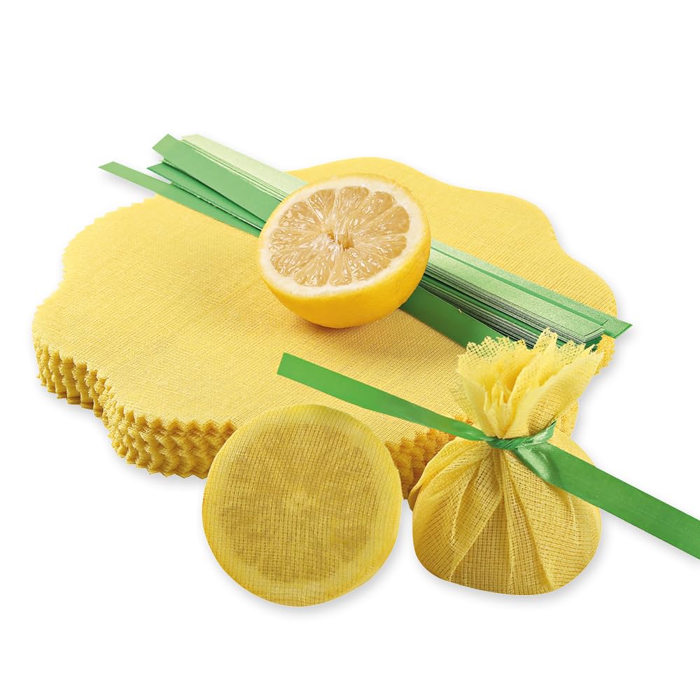 FRANZ MENSCH 100 Stück Hygostar Zitronenserviertücher Lemon Wrap | Baumwolle, Ø: 22cm, in verschiedenen Farben, Serviertuch lebensmittelecht