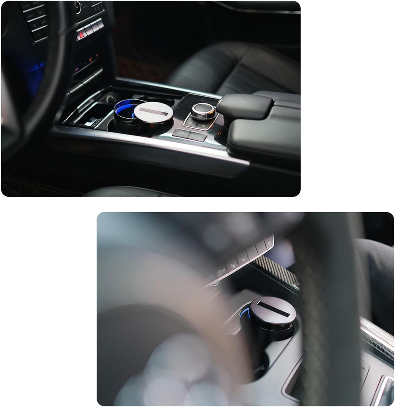 Car Ashtrays for Toyota Prius Sedan XW10/Mirai Sedan/Vios Sedan/Aristo/Avalon/Carina Sedan/Tercel, Premium Flame Multifunctional Ashtray with Lid Car Ashtray,Black