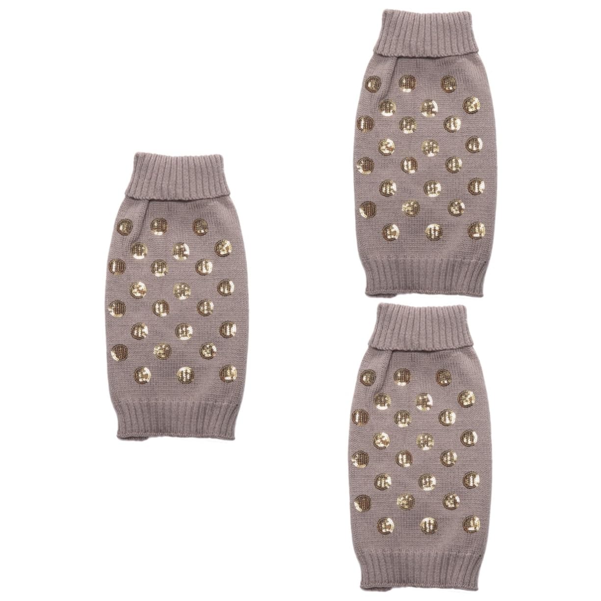 BESPORTBLE 3pezzi Maglione per Cani Design Squama Caldo Costume per Cuccioli per Autunno e Inverno XS Abbigliamento per Animali Domestici