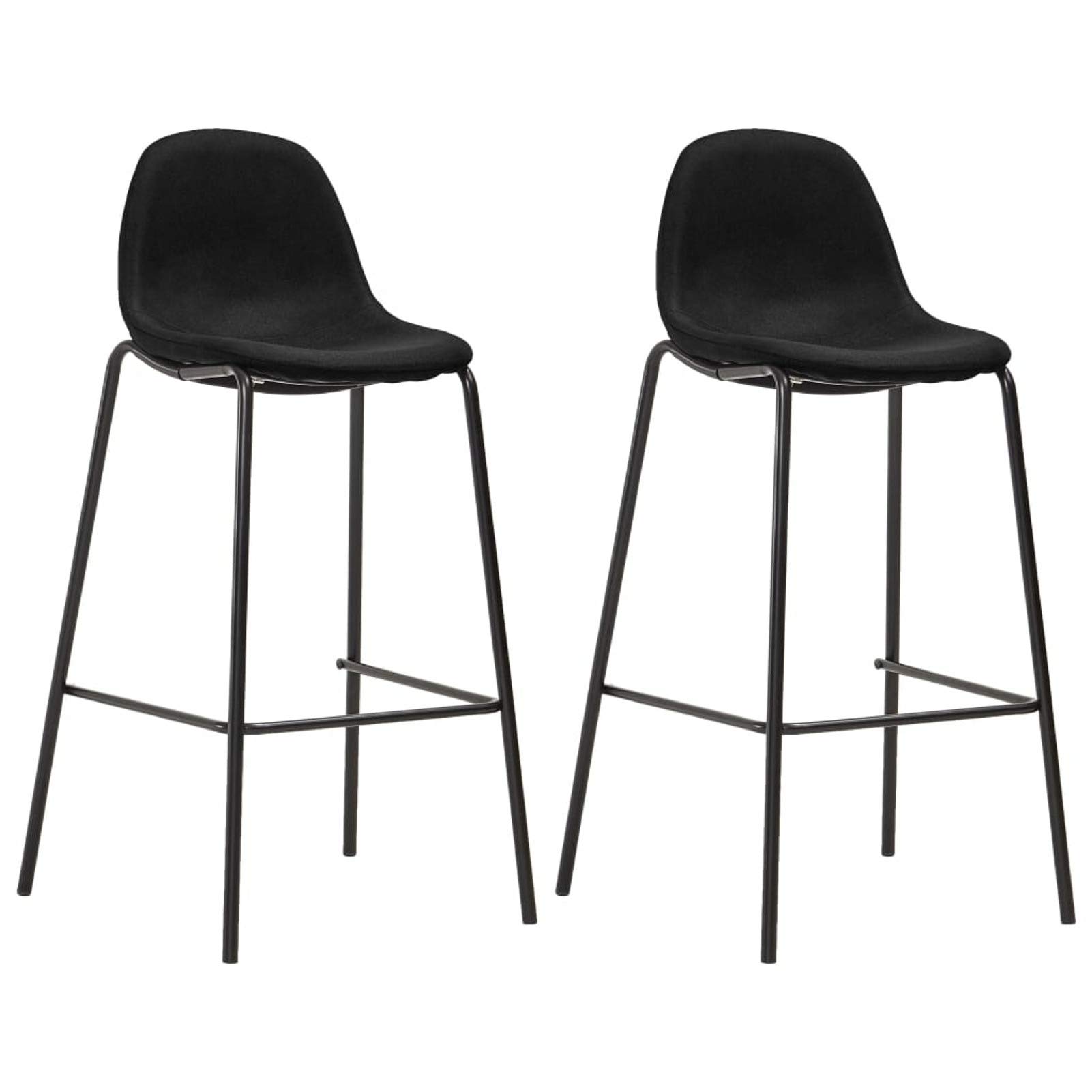 Chaise de bar Homgoday en tissu noir : finis les maux de dos avec cette assise rembourrée