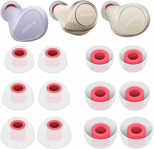 Miniatura 1 de 6 pares de almohadillas de gel Elite 3Elite 7 ActiveElite 75T, repuesto de silicona flexible y suave, accesorios para la piel compatibles con Jabra