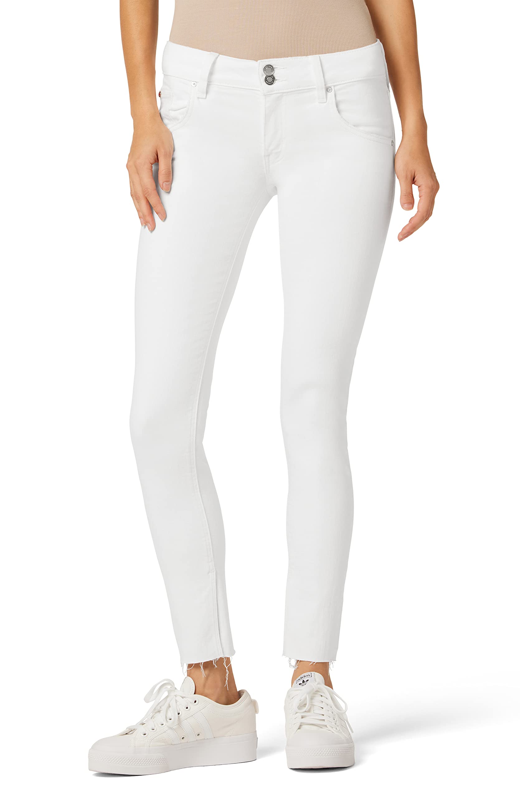 HUDSON Women's Collin Mid Rise Skinny Jean, with Back Flap Pockets