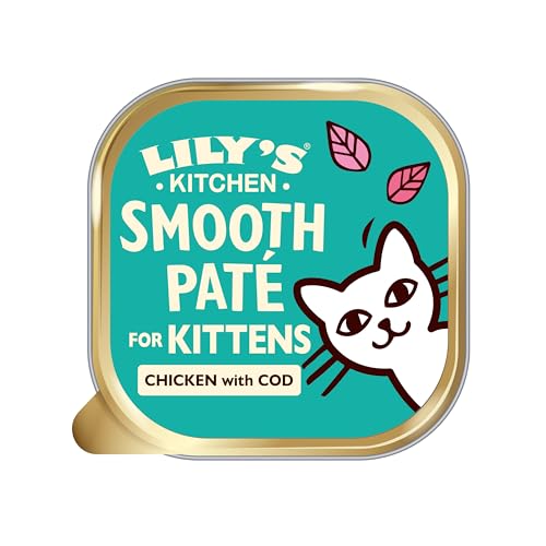 Lilys Kitchen Made with Natural Ingredients Smooth Paté Chicken with Cod Kitten Food Trays 19 x 85g