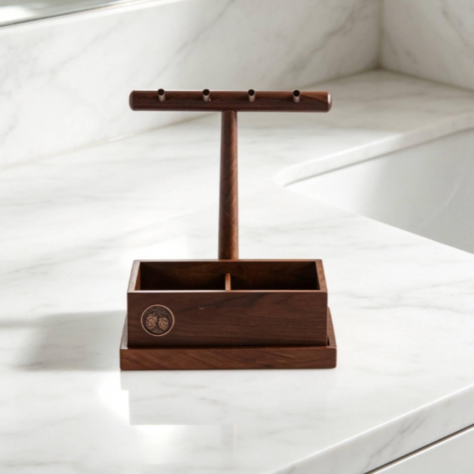 Organizador Escritorio Madera Maciza Ahorra Espacio Bandeja Decorativa Segura Bandeja para Cómoda