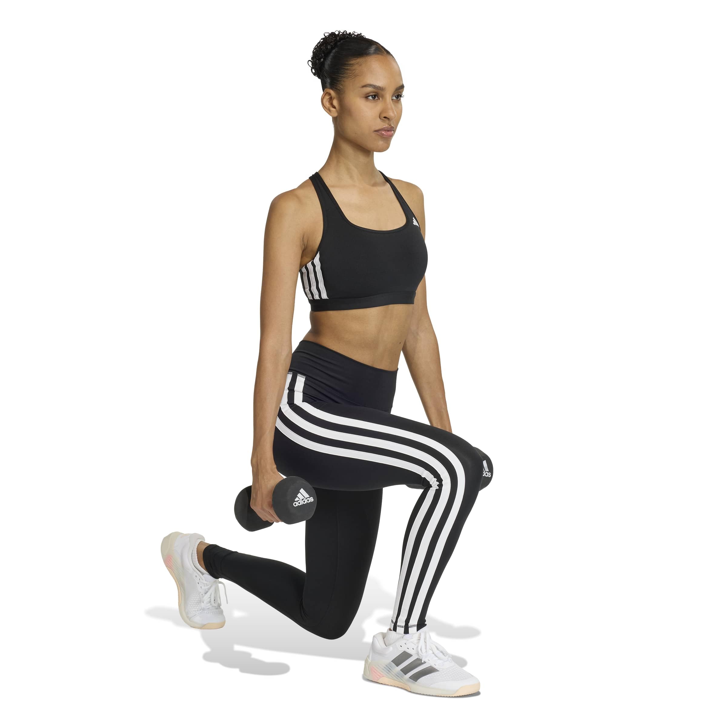 adidas Optime Essentials Workout 3-Stripes Medium Support Sujetador Deportivo Mujer (Pack de 1)
