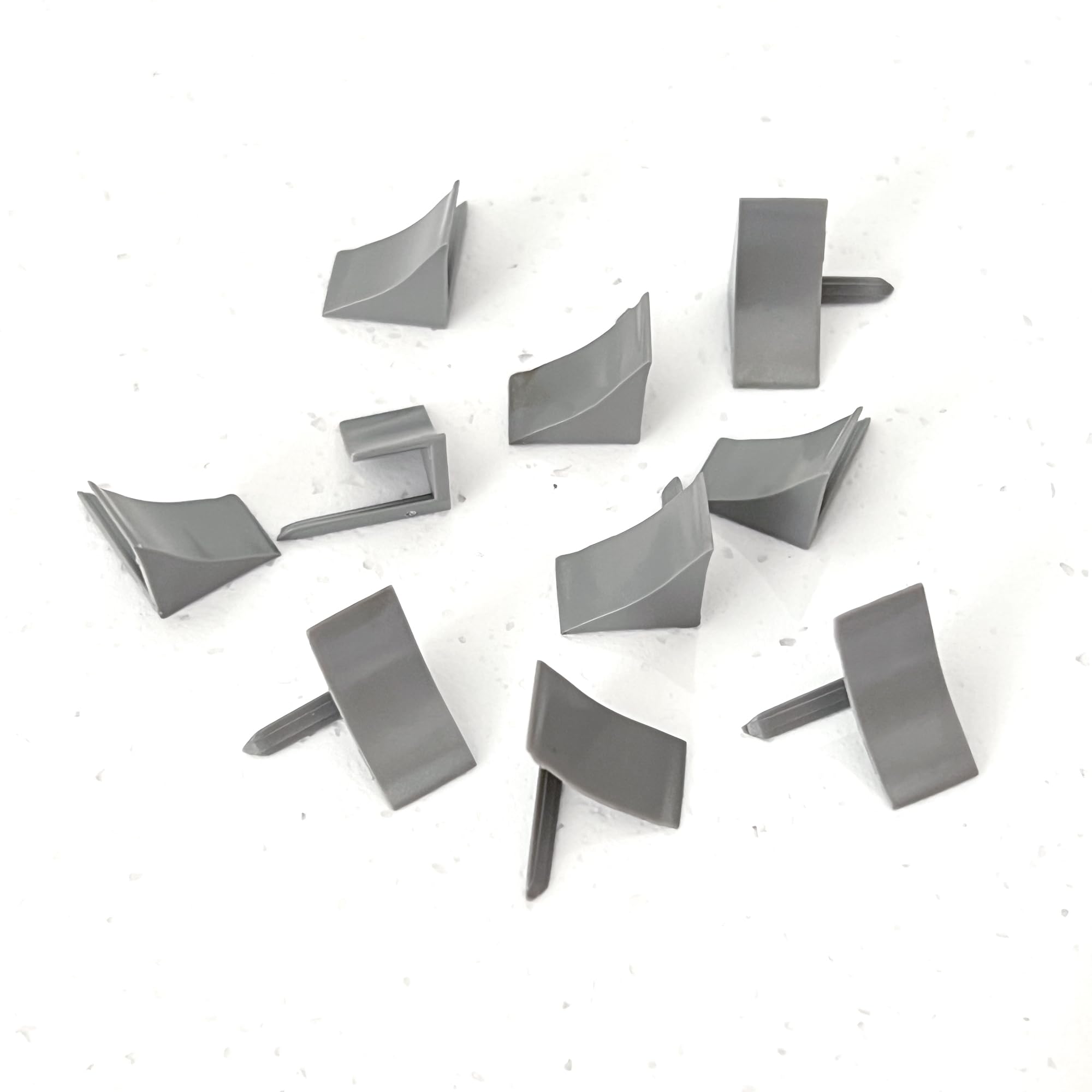 InstaTrim End Caps - 10 Gray 1/2" Wide Trim End Cap Pieces - Trim for Corners - Paintable