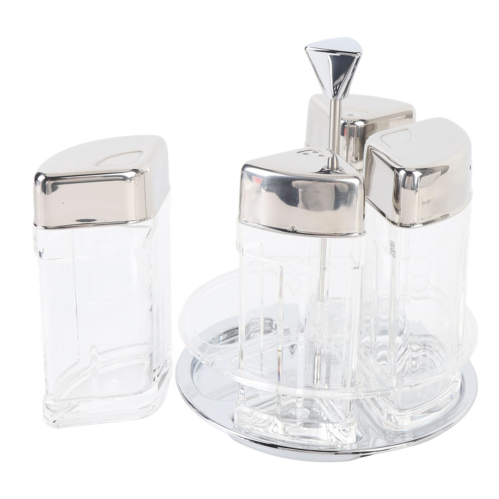 Barattolo per condimenti da, Contenitore Trasparente per condimenti, Saliera, Rotante Trasparente 2x150ML 2 Bottiglie da condimento da da 80ML per Sale Olio