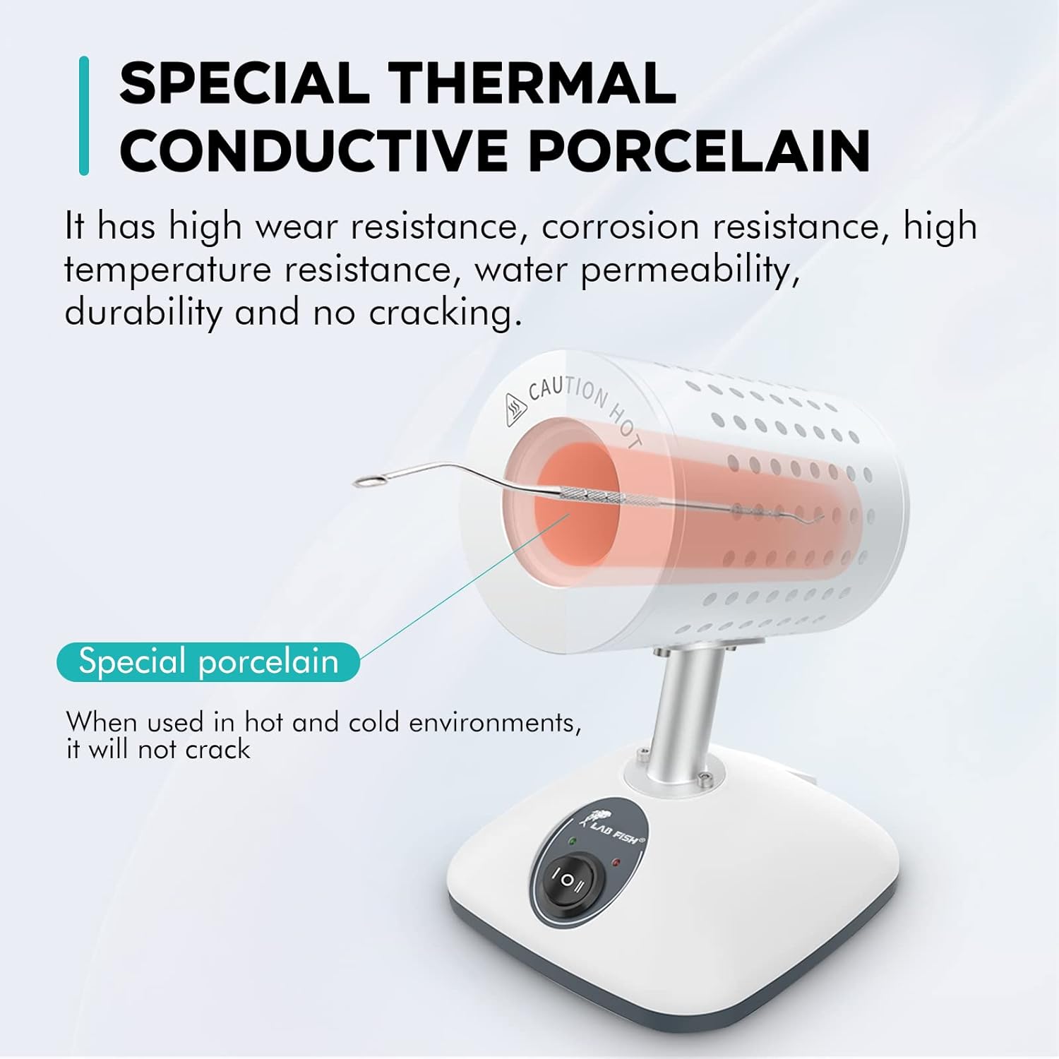 LAB FISH Lab Infrared Scalpel Sterilizer Autoclave Sterilizers 825°C Inoculating Loop Sterilizer for Inoculating Loop Mycology 150W(DS-900)