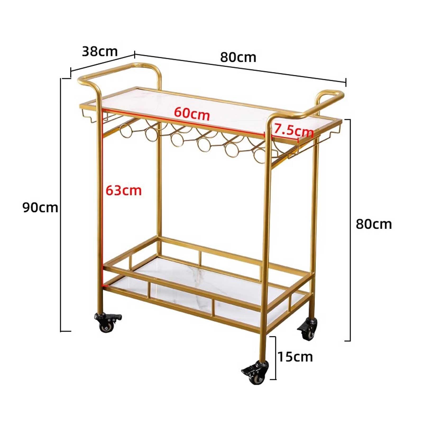 Barwagen für zu Hause Barwagen mit 2 Ebenen und LED-Licht, mobiler Barwagen, moderner Minibar-Küchen-Servierwagen und Kaffeestation mit Stauraum for Wein und Gläser Mobiler Bar-Servierwagen ( Size : G