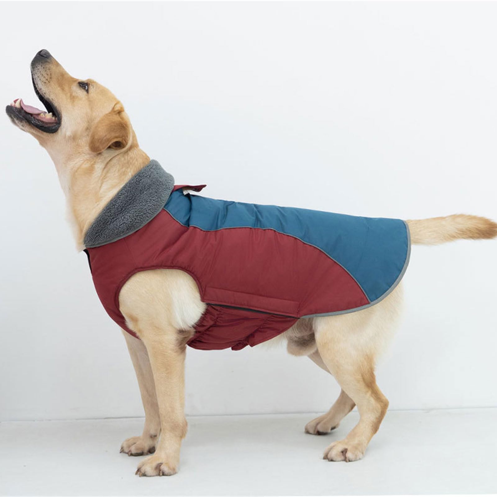 Gilet en fourrure unie pour chiens de petite et grande taille - Combinaison douce - Pull d'hiver thermique