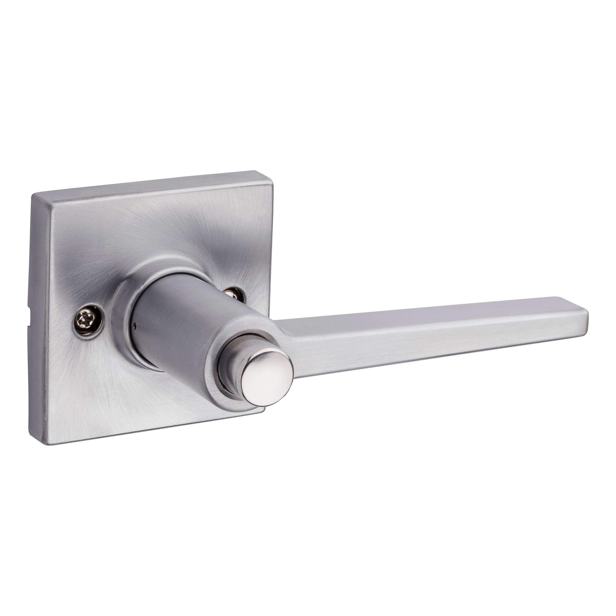 Kwikset Safe Lock Daylon Lever Square Rose Privacy Lock Satin