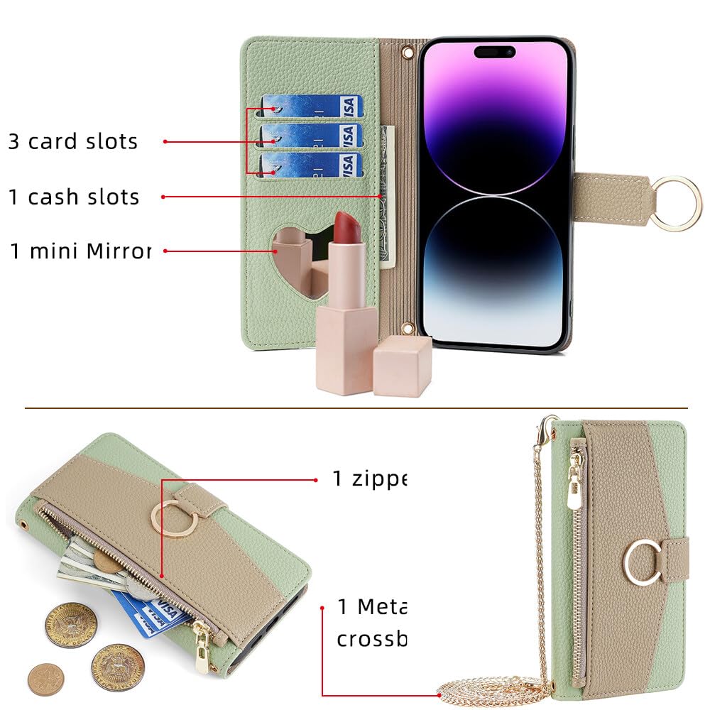 CasurvivePro Wallet Case for Motorola Moto G24 4G/G04 4G with Neck Strap - Image 2