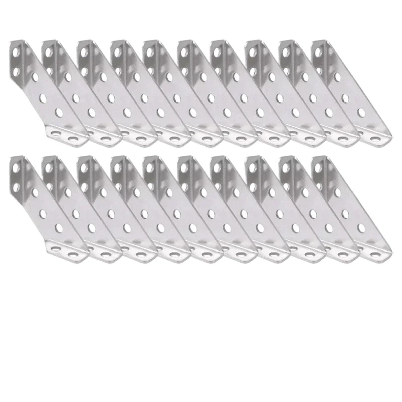 Corner Braces Brackets 20Sets Stainless Steel 90 Degree Corner Bracket with Screws for Cabinet Frame Support Fix(20 Sets)