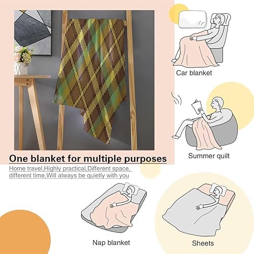 Miniatura 4 de Lindas mantas marrones a cuadros para sofá, decoración acogedora de habitación de 30 x 40 pulgadas