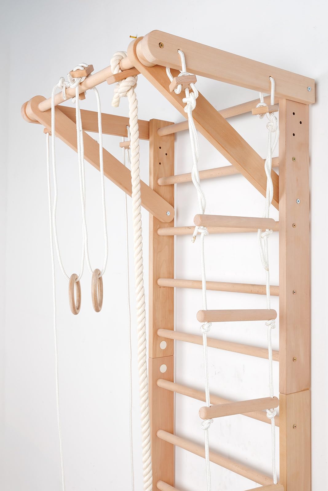 Klettergerüst, Turnwand, Gym Sport-2-240 Indoor Sportgerät für Kinder, Kletterwand, Holz, Turnwand, Sprossenwand