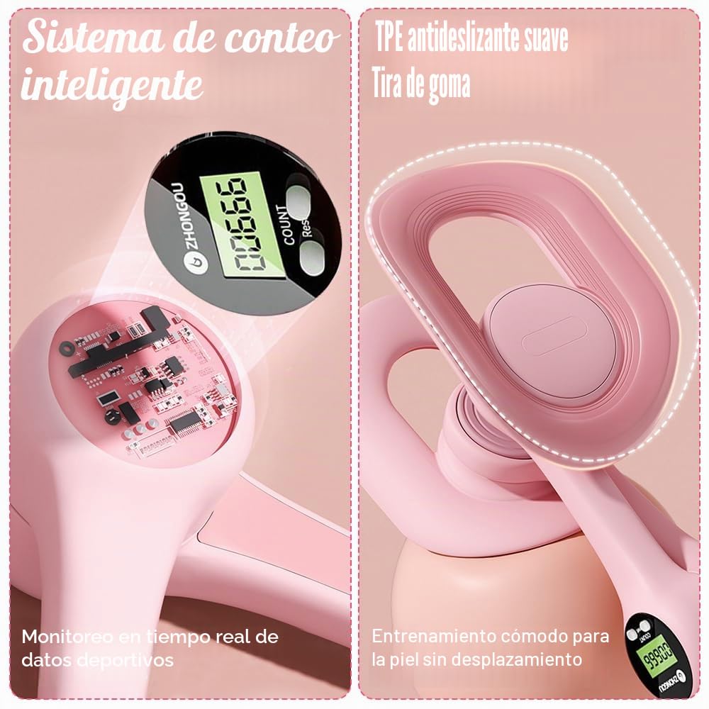 Entrenador De Cadera, Inteligente Ejercitador De Muslos, Suelo Pelvico Máquina De Ejercicio, Entrenador de Músculos del Piso Pélvico, para Piernas y Glúteos, para Hogar, Perder Peso, Yoga