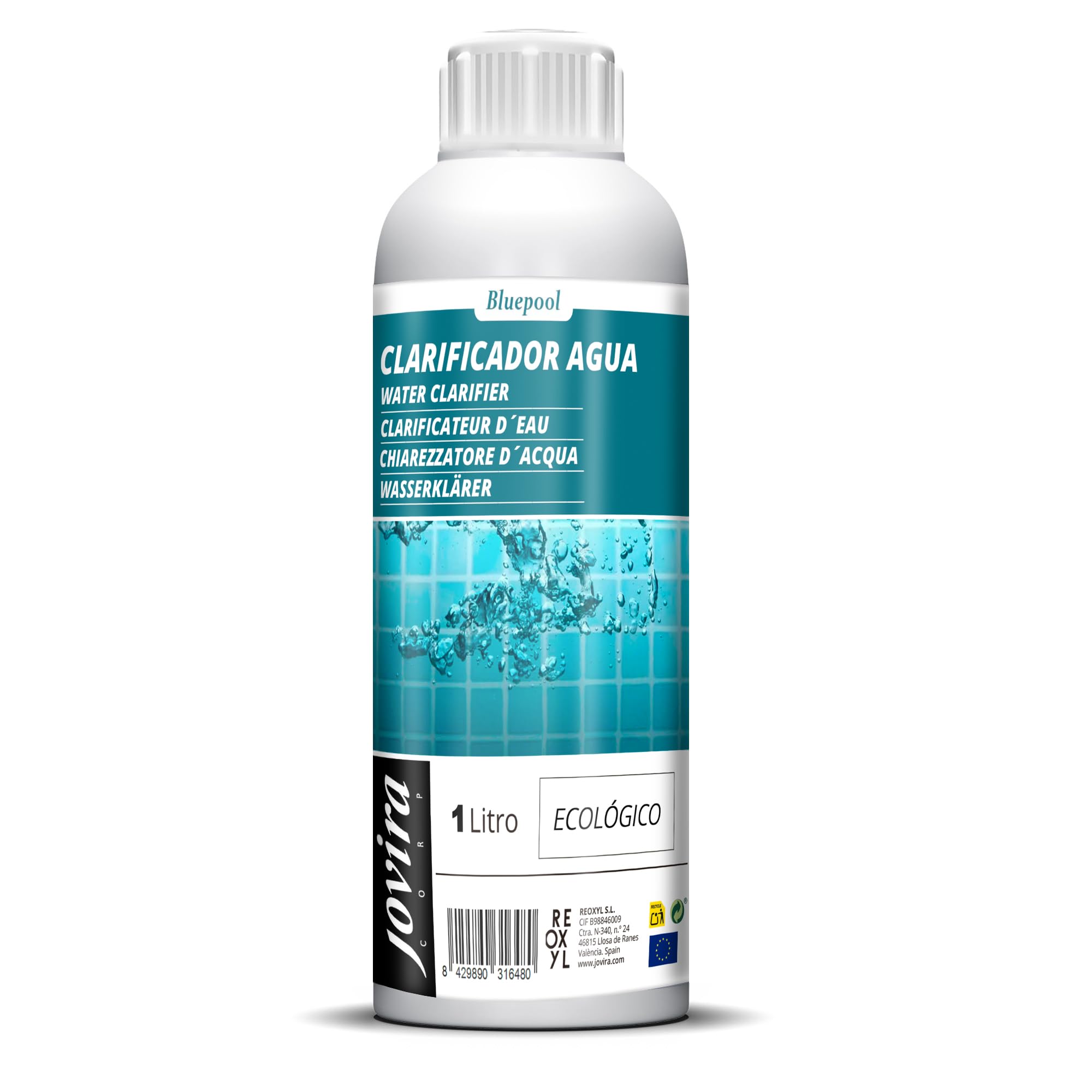 1L Clarificador Natural para Piscinas y Spas|Agua Cristalina y Limpia sin Esfuerzo. (1 Litro)
